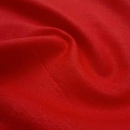 Premium Enzyme Washed Linen Touch Fabric Red