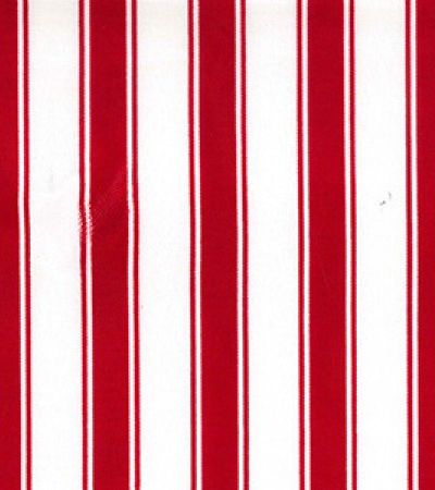 Water Repellent Polyester Fabric Printed Red White Stripe