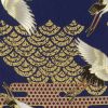 Japanese Kuren Fabric | Navy Metallic