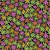 Kim Schaefer - Hoot Hoot Fabric | Daisies pink On Black