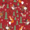 Christmas Jersey Fabric | Fox Red