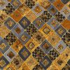 Metallic Robert Kaufman Fabric | Gustav Klimt - Tiles Gold