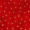 Metallic Robert Kaufman Fabric | Gustav Klimt - Jewel Triangles Red