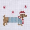 Fun Counted Cross Stitch Kit | Festive Dachshund