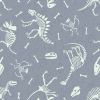 Dino Glow Lewis & Irene Fabric | Fossils Blue Glow