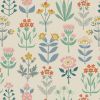 Majolica Lewis & Irene Fabric | Floral Dark Cream