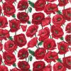 Poppies Cotton Fabric | Blossom White