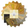 Robert Kaufman 10" Fabric Squares | Gustav Klimt Metallic - Neutrals