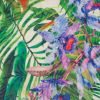 Pure Linen Fabric | Digital Print Jungle Leaves