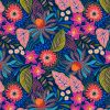 Bahia Lewis & Irene Fabric | Floral Dark Blue