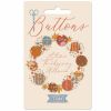 Tilda Creating Memories | Autumn Buttons 5 pcs (10 mm) & 5 pcs (12mm)