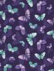 Botanical Magic Fabric | Butterfly toss Purple 