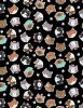 Purrfect Partners Fabric | Cat Toss Black