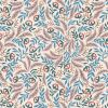 Wintertide Fabric | Leaves Cream - Copper Metallic