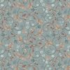 Cranborne Chase Lewis & Irene Fabric | Cranborne Scroll Slate Blue