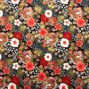 Japanese Uraka Fabric | Floral Black