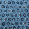 Japanese Junmai Textured Fabric | Floral Circles Navy