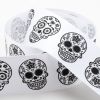 Day Of The Dead Skulls Halloween Satin Ribbon | 38mm x 5m Roll