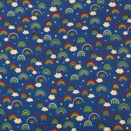 Winceyette Fabric | Rainbow Royal