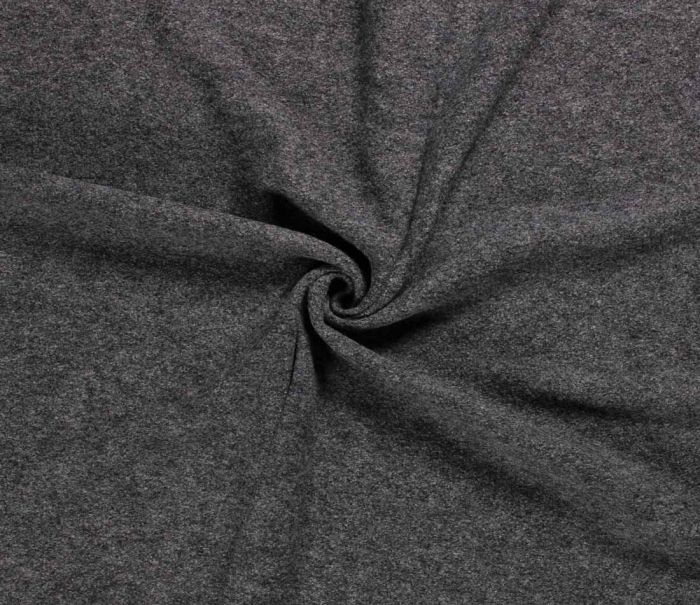 Charcoal Boiled Wool Fabric by Telio