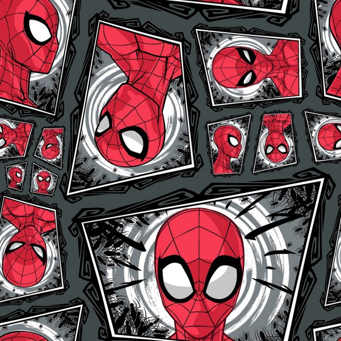 Licensed Cotton Fabric | Marvel Spiderman Comic Swirl