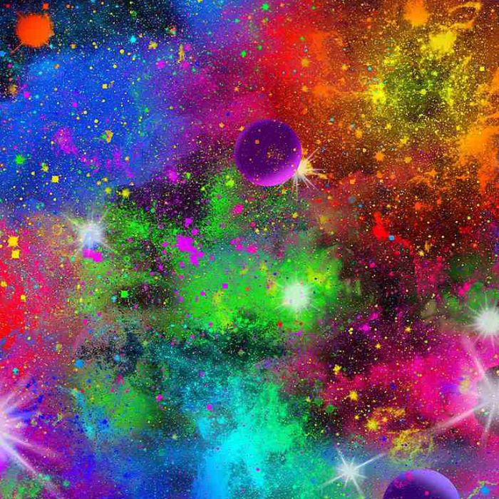 Beautiful Aesthetic Abstract Black Rainbow Galaxy · Creative Fabrica