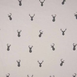 Jersey Cotton Print | Antler - Deers Head