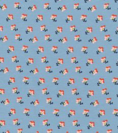 Organic Jersey Fabric | Ditsy Blue