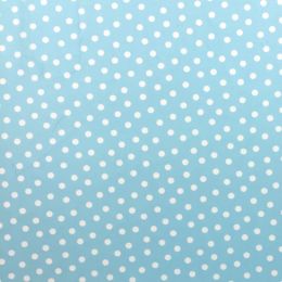 PU Printed Waterproof Raincoat Fabric | Spots Light Blue