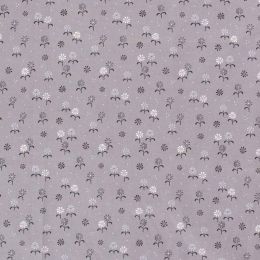 Cotton Print Fabric | Seedlings Mid Grey