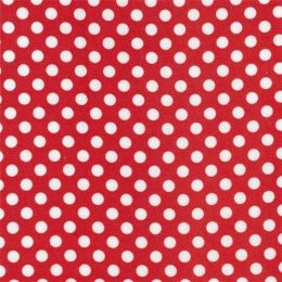 Poppies Cotton Fabric | White Dot