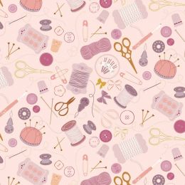 Cassandra Connolly Memory Made Fabric | Nostalgic Notions Pale Peach