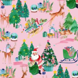 Bluebellgrey - Fa La La Lewis & Irene Fabric | Deer Santa Candy