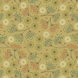 New Forest Winter Flannel Lewis & Irene | Multi Winter Floral Forest Green