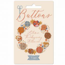 Tilda Creating Memories | Autumn Buttons 5 pcs (10 mm) & 5 pcs (12mm)