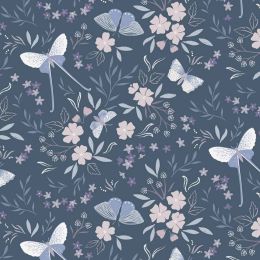 Cassandra Connolly Evenfall Fabric | Evenfall Midnight Blue