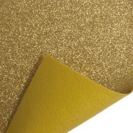 Glitter Felt Fabric | Gold