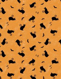 Gnome-ster Mash Fabric | Cat Toss Orange