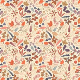 Nature Trail Lewis & Irene Fabric | Natures Treasures Warm Cream