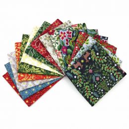 Noel Metallic Christmas Fabric | Fat Quarter Pack All Designs