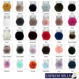 Luxury Faux Fur Pom Poms | 11cm | Multiple Shades
