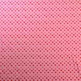 Jersey Cotton Rich Fabric | Multi Hearts Pink