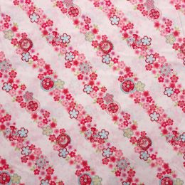 Japanese Ehine Fabric | Floral Garland Ivory