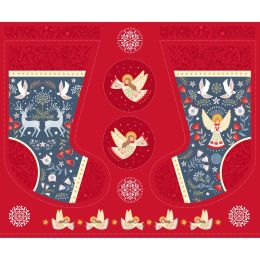 Peace and Joy Lewis & Irene Fabric | Stocking Panel