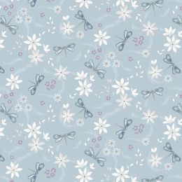 Cassandra Connolly Water Garden Fabric | Dragonfly Gala Duck Egg Blue