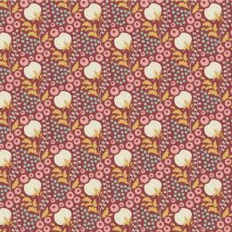 Tilda Sanctuary Fabric | Cottonfield Maroon