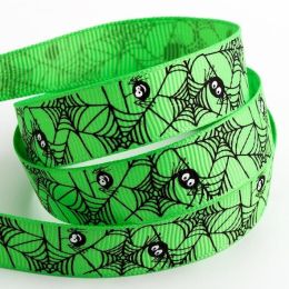 Spider Web Halloween Grosgrain Ribbon | 16mm x 5m Roll