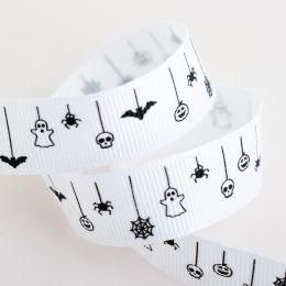 Spooky Theme Halloween Grosgrain Ribbon | 16mm x 5m Roll