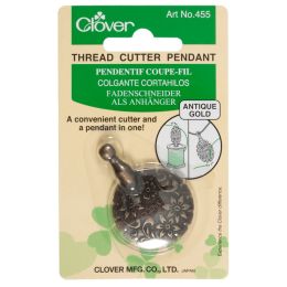 Thread Cutter Pendant | Antique Gold | Clover