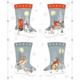 Winter Moon Fabric | Stocking Panel